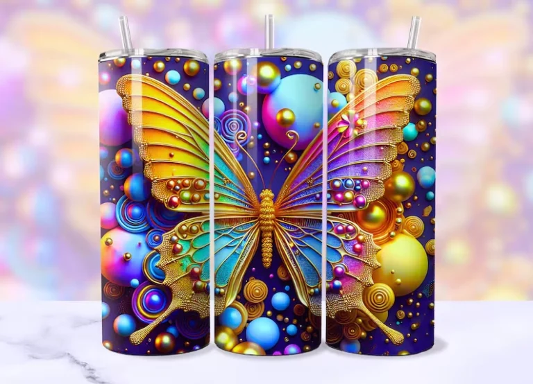 3d Gold Butterfly