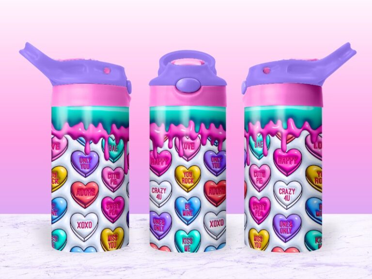 3d Hearts Kids