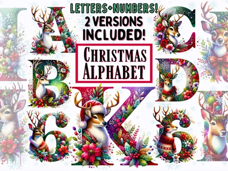 Bundle Christmas Letters Numbers