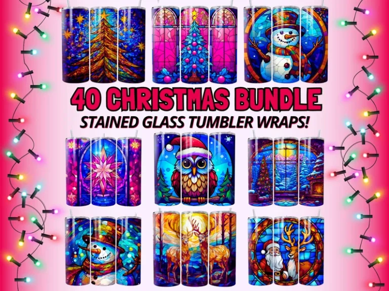 Bundle Christmas Stained Wraps
