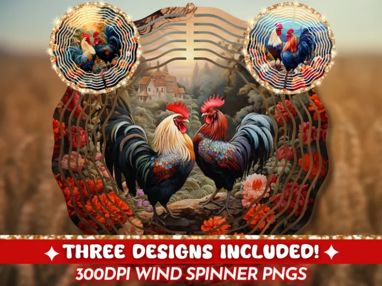 Bundle Rooster Wind Spinners 2