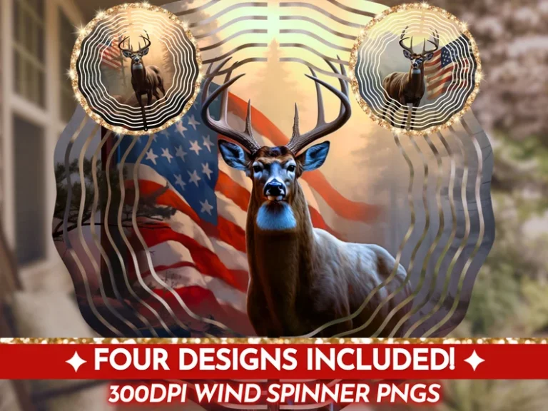 Bundle U S Deer Wind Spinners