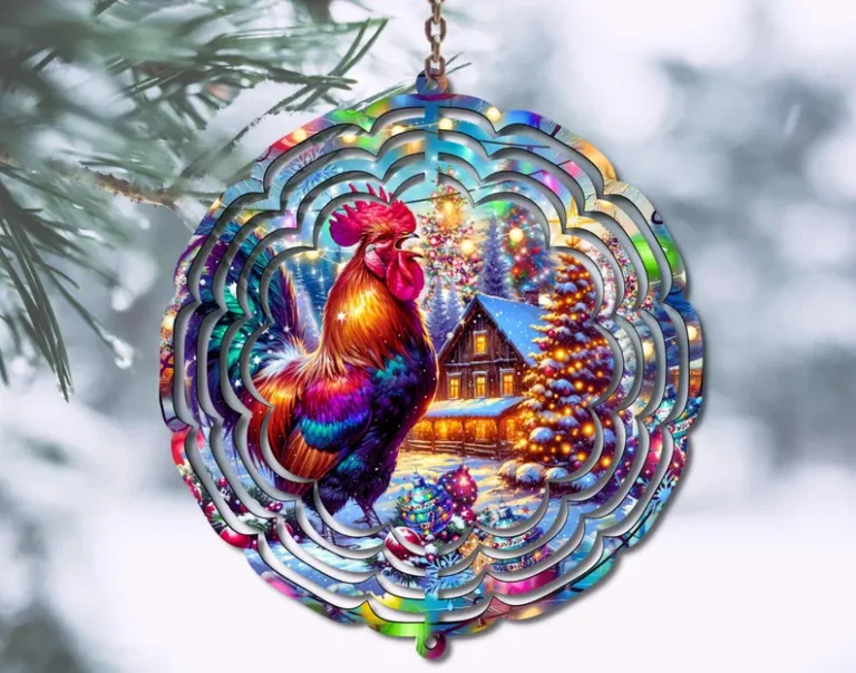 Christmas Rooster Spinner