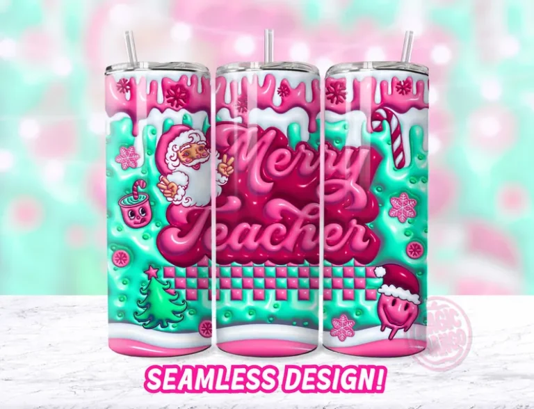 Merry Teacher Inflated Seamless
