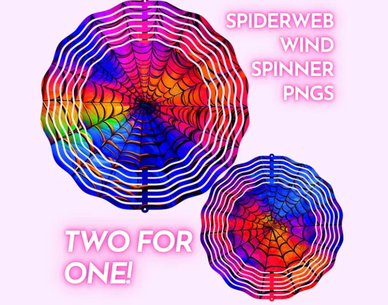 Neon Spiderweb Wind Spinners