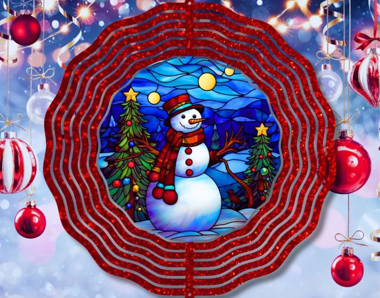 Red Snowman Windspinner